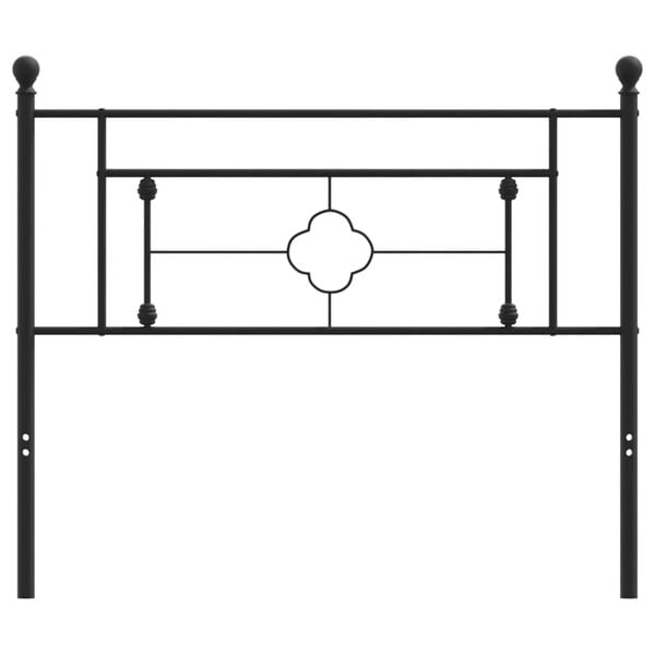 vidaXL Metal Replace Headboard Black 107 cm