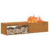 vidaXL Fire Pit Brown 160 x 45 x 35 cm Steel