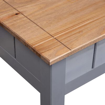 vidaXL Coffee Table Grey 100x60x45 cm Solid Pine Wood Panama Range