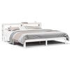 vidaXL Bed Frame with Headboard without Mattress White 180x200 cm