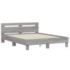 vidaXL Bed Frame without Mattress Grey Sonoma 150x200 cm King Size
