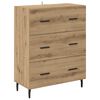 vidaXL Highboard with Drawer 2 pcs Artisan Oak Engineered Wood