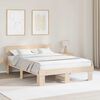 vidaXL Bed Frame with Headboard Natural 150 x 200 cm Solid Pine Wood