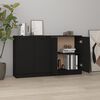 vidaXL Sideboards 2 pcs Black 60x30x70 cm Engineered Wood