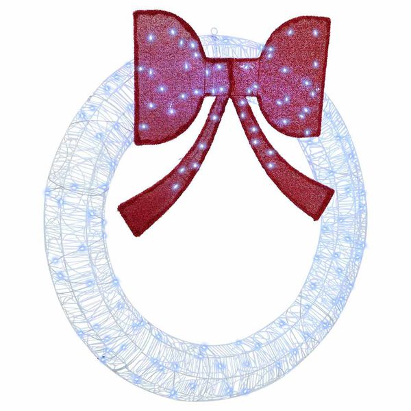 vidaXL Wreath with 150 LEDs Cold white 120 cm Acrylic