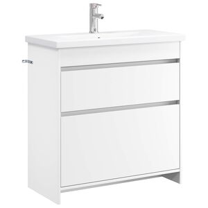 vidaXL Bathroom Furniture Set White 81 x 40 x 84.5 cm Engineered Wood