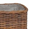 vidaXL Firewood Basket 2 pcs Brown Lacak Rattan