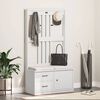 vidaXL Hall Tree SANDNES White 87x40x159.5cm Solid Wood Pine