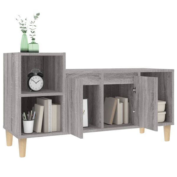 vidaXL TV Cabinet Grey Sonoma 100x35x55 cm Engineered Wood