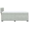 vidaXL Box Spring Bed with Mattress Light Grey 90x200 cm Velvet