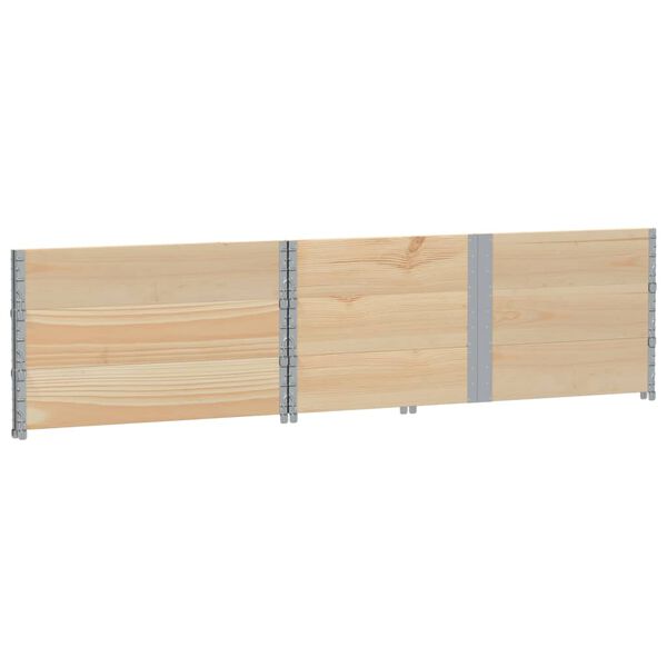 vidaXL Pallet Collars 3 pcs 150x100 cm Solid Wood Pine