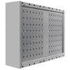 vidaXL Wall Mounted Tool Cabinet Industrial Style Metal Grey and Black