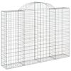 vidaXL Arched Gabion Basket 200x30x140/160 cm Galvanised Iron