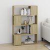 vidaXL Book Cabinet Room Divider Sonoma Oak 80x24x124.5 cm Engineered Wood