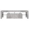 vidaXL TV Cabinet with LED Lights Concrete Grey 140x36.5x40 cm