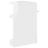 vidaXL End Table High Gloss White 39.7 x 39.7 x 60 cm Engineered Wood