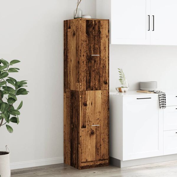 vidaXL Apothecary Cabinet Old Wood 40x41x174.5 cm Engineered Wood