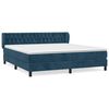 vidaXL Box Spring Bed with Mattress Dark Blue 160x200 cm Velvet