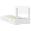 vidaXL Storage Bed with Headboard White 90 x 190 cm Engineered Wood