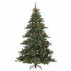 vidaXL Artificial Hinged Christmas Tree Green 180 cm PVC and Steel