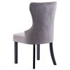 vidaXL Dining Chairs 2 pcs Grey Velvet