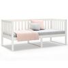 vidaXL Day Bed without Mattress White 90x190 cm Single Solid Wood Pine