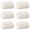 vidaXL Throw Blankets 6 pcs Cream 240 x 220 cm Fleece