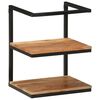 vidaXL Wall Shelf 40x30x50 cm Solid Wood Acacia and Iron