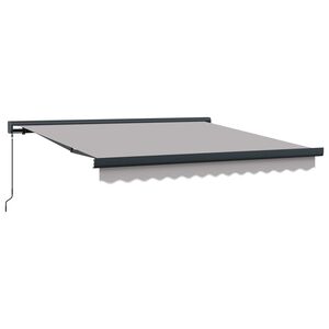 vidaXL Retractable Awning Light Grey 300 x 250 cm Fabric and Metal