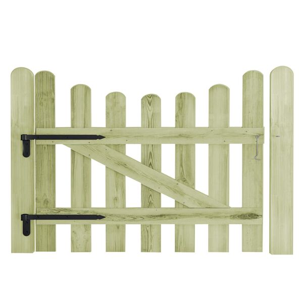 vidaXL Garden Gate Impregnated Pinewood 100x80 cm