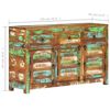 vidaXL Sideboard 110x30x65 cm Solid Wood Reclaimed