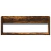 vidaXL Magazine Rack Smoked Oak 80 x 12 x 30 cm Engineered Wood