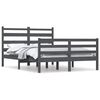 vidaXL Bed Frame without Mattress Solid Wood Pine 160x200 cm Grey