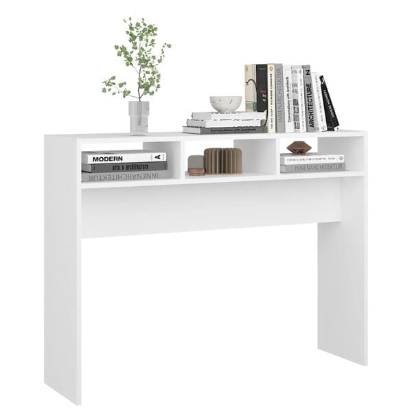 vidaXL Console Table White 105x30x80 cm Engineered Wood