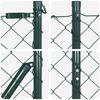 vidaXL Fence Post Green 10 x 1.5 m (60 x 60 mm mesh) Steel and PVC