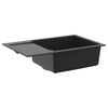 vidaXL Sink Black 780 x 500 mm 80% Quartz and 20% Resin