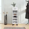 vidaXL Shoe Cabinet White 30x35x105 cm Engineered Wood