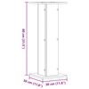vidaXL Speaker Stands 2 pcs Black 30x30x80 cm Engineered Wood