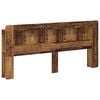 vidaXL Headboard Cabinet with Storage Old Wood Engineered Wood