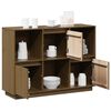 vidaXL Sideboard Honey Brown 110.5x35x80 cm Solid Wood Pine