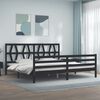 vidaXL Bed Frame without Mattress Black 200x200 cm Solid Wood
