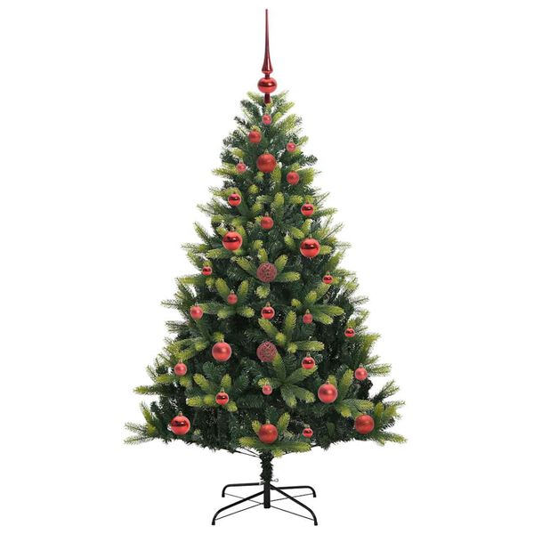 vidaXL Artificial Hinged Christmas Tree 150 LEDs Green 120 cm