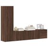 vidaXL 3 Piece TV Cabinet Set Brown Oak Engineered Wood