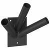 vidaXL Flag Pole Holder Black 10.5 x 7.5 cm Steel