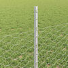vidaXL Fence with Post Silver 0.5 x 10 m Steel
