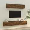 vidaXL 4 Piece TV Cabinet Set Smoked Oak Engineered Wood