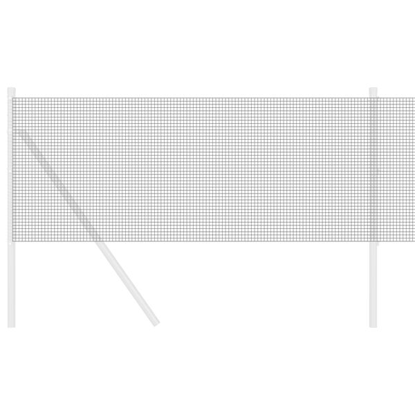 vidaXL Welded Wire Fence Grey 0.8 x 25 m Steel