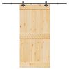 vidaXL Sliding Door with Hardware Set 100x210 cm Solid Wood Pine