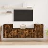 vidaXL 3 Piece TV Cabinet Set Smoked Oak Engineered Wood