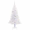 vidaXL Artificial Christmas Tree with Stand White 150 cm PVC and Steel